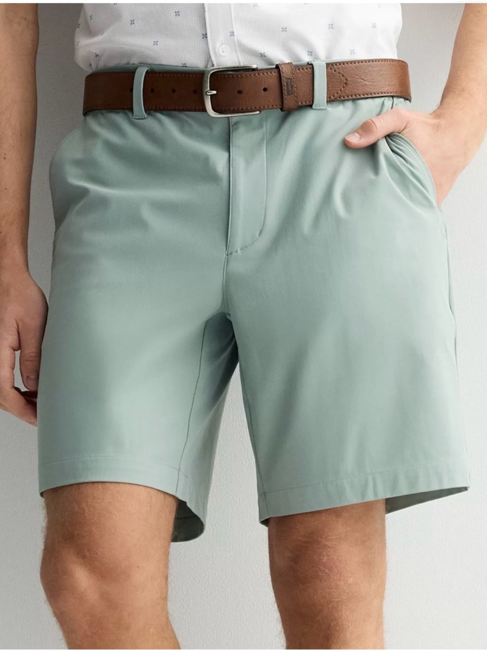 Men's FLX Prem 8-inch 36 “ Waist Shorts Moisture Wicking Eucalyptus NEW RET $35